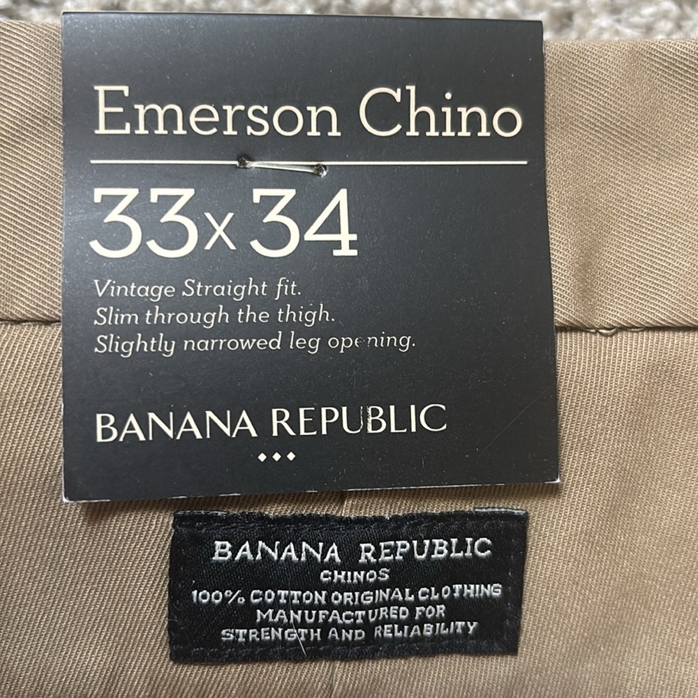 Two pairs of Banana Republic Emerson Chinos brand new with tags. - Picture 4 of 6